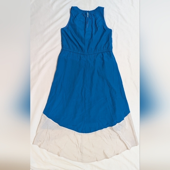 NWT LOFT Sleeveless Maxi Dress, Color Blue/Cream Size 2P - Picture 7 of 14